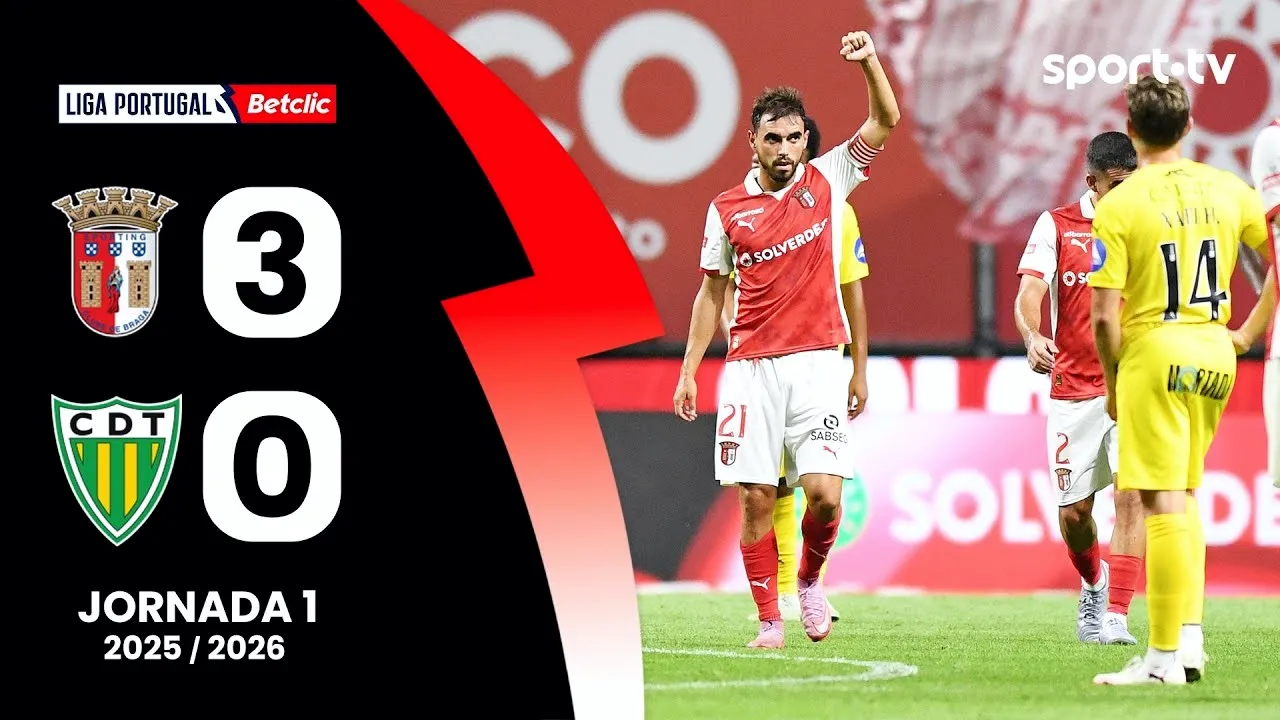 ไฮไลท์ฟุตบอล 11 สิงหาคม 2568 สปอร์ติ้ง บราก้า ถล่ม ซีดี ทอนเดลา 3-0 ในศึกพรีไมร่า ลีก้า โปรตุเกส