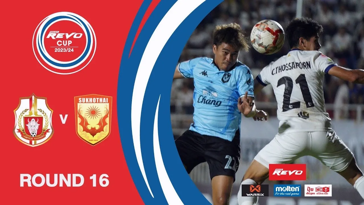 ไฮไลท์ฟุตบอลรีโว่คัพ 2024 รอบ16ทีมสุดท้าย 14/03/2567 ลำพูน วอริเออร์ เสมอ สุโขทัย เอฟซี 2-2 สนุกครบรส