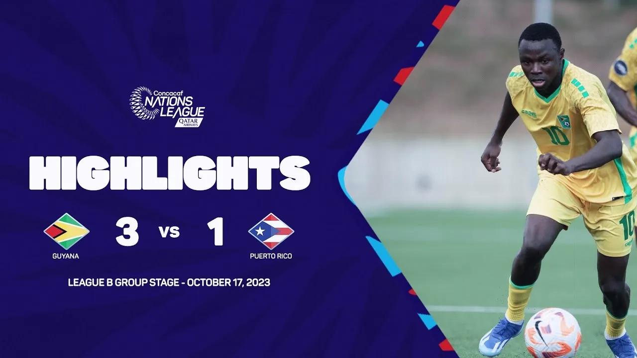 ไฮไลท์ฟุตบอล กายอานา ชนะ เปอร์โตริโก 3-1 ในศึกคอนคาเคฟ เนชั่นลีก 2023 ประจำวันที่ 18 ตุลาคม 2566