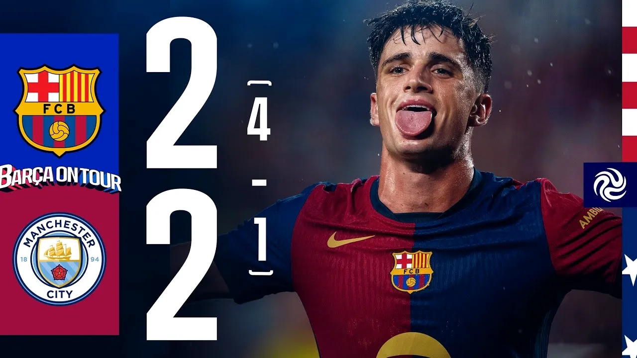 ไฮไลท์ฟุตบอล บาร์เซโลน่า เสมอ แมนเชสเตอร์ ซิตี้ 2-2 ศึกกระชับมิตรสโมสร 2024 31/07/2567