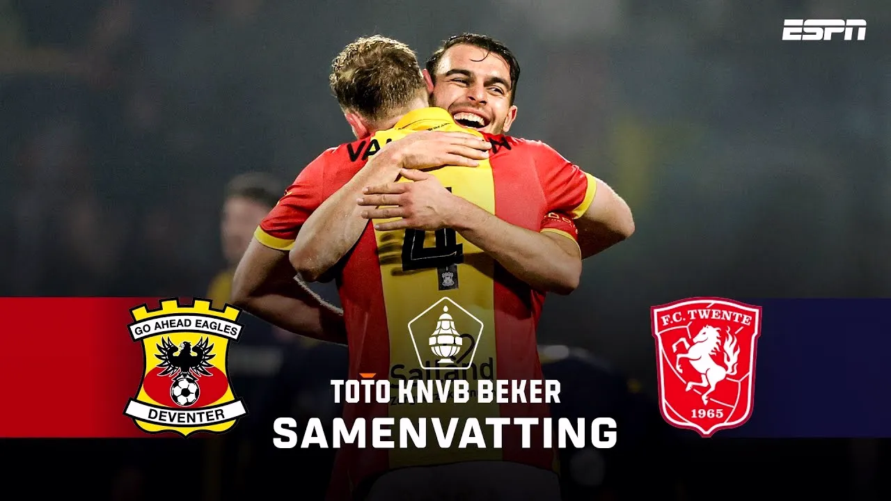 ไฮไลท์ฟุตบอลดัตช์ คัพ 2025 โก อเฮด อีเกิ้ลส์ ชนะ เอฟซี ทเวนเต้ 3-1 ในเกมวันที่ 16 มกราคม 2568