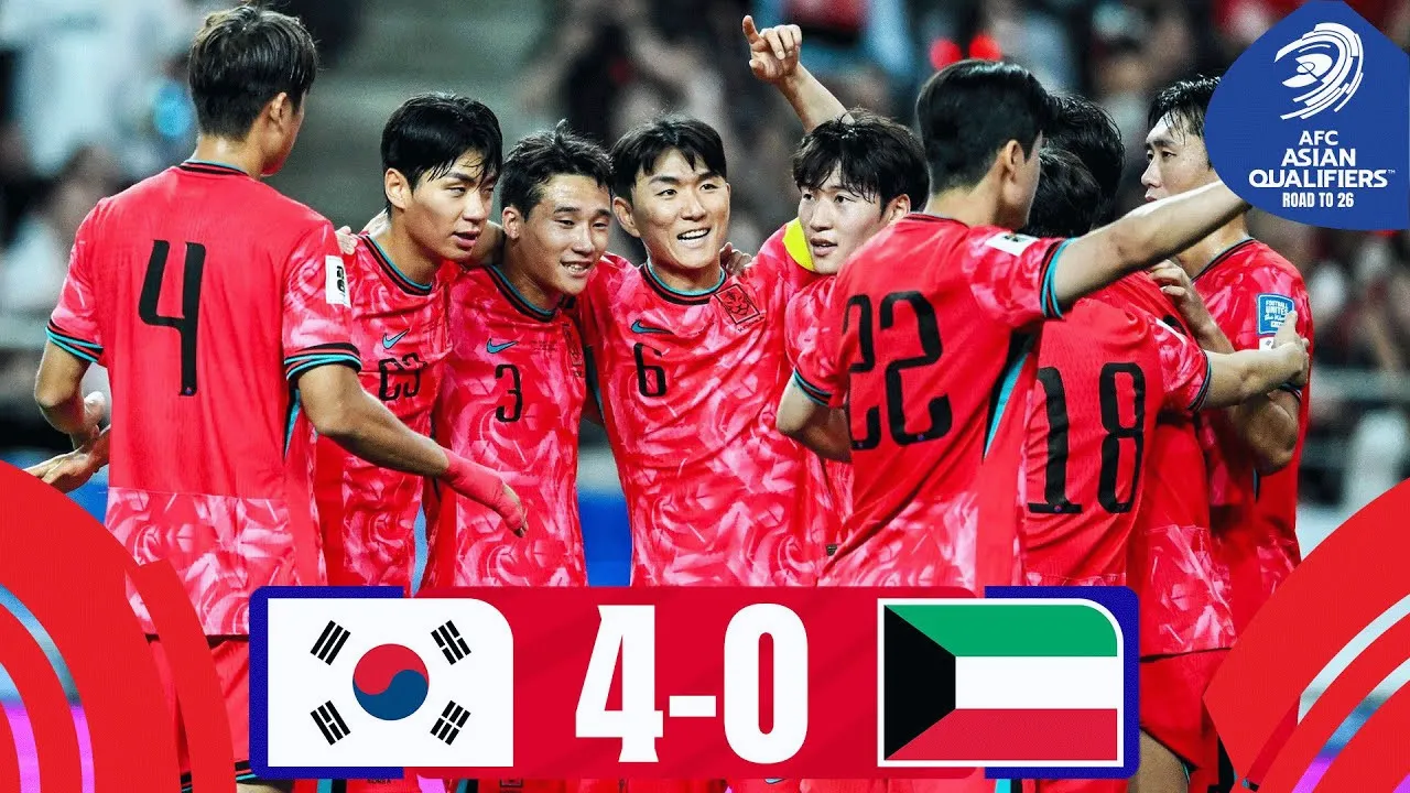 ไฮไลท์ฟุตบอลฟุตบอลโลกรอบคัดเลือกโซนเอเชีย 11 มิถุนายน 2568 เกาหลีใต้ 4-0 คูเวต จัดเต็มทุกประตูที่นี่ Dooball69