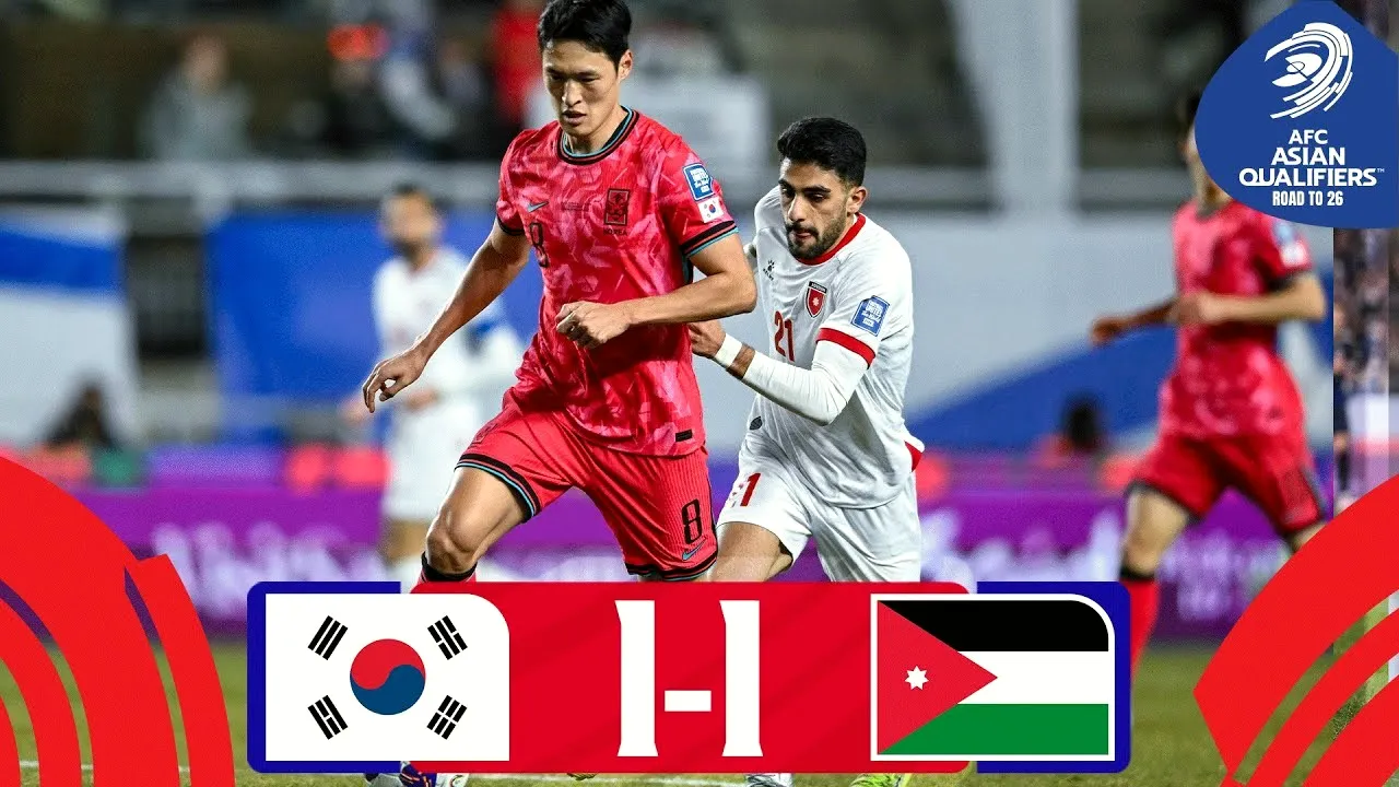 ไฮไลท์ฟุตบอล เกาหลีใต้ เสมอ จอร์แดน 1-1 ฟุตบอลโลก 2026 รอบคัดเลือก โซนเอเชีย วันที่ 26 มีนาคม 2568