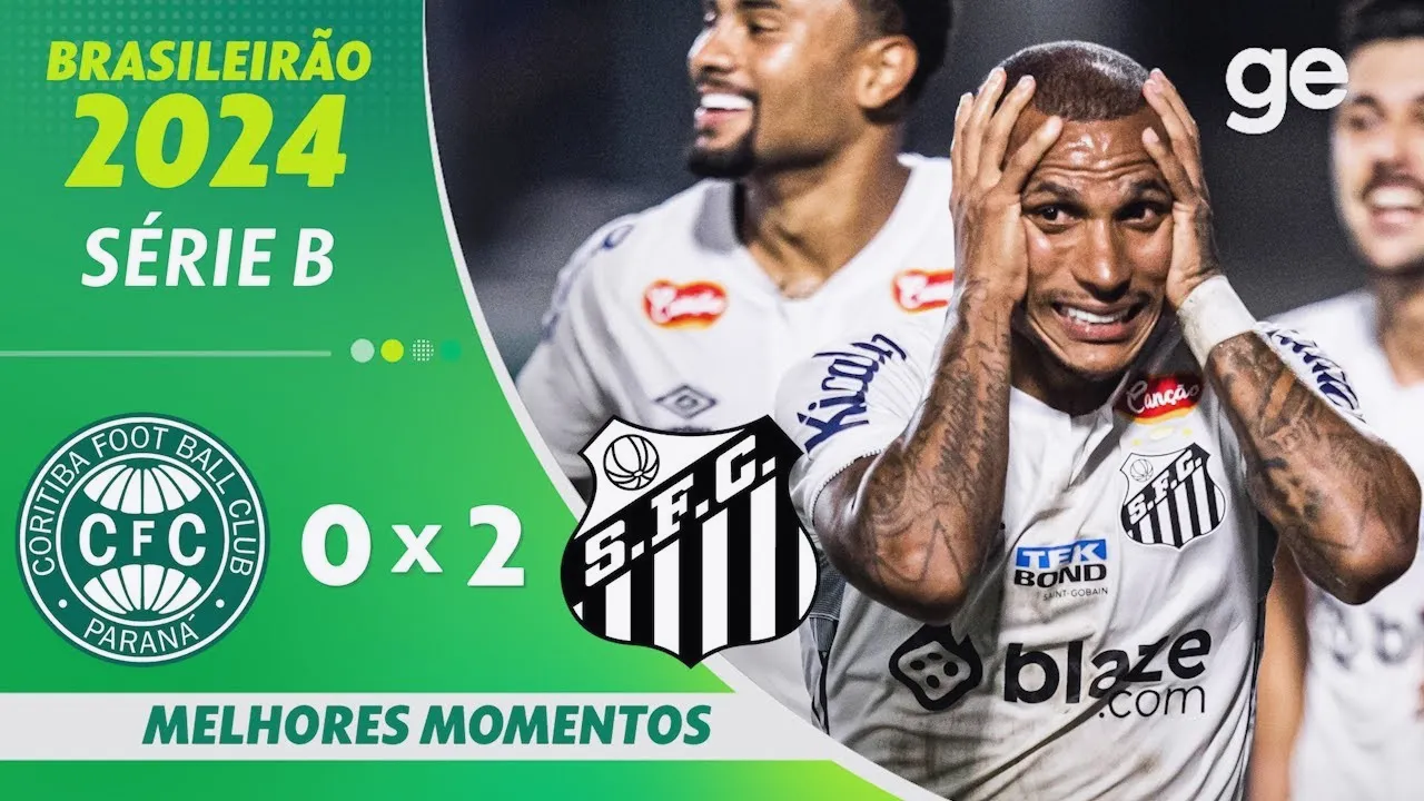 ไฮไลท์ กอริติบ้า พีอาร์ 0-2 ซานโตส บราซิล Serie B ฤดูกาล 2024 วันที่ 12 พฤศจิกายน 2567