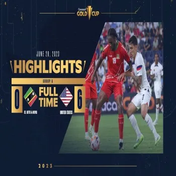 dooball69.com ขอยกไฮไลท์ คอนคาเคฟ โกลด์คัพ 2023 สหรัฐอเมริกาถล่มเซนต์คิตส์และเนวิส 6-0