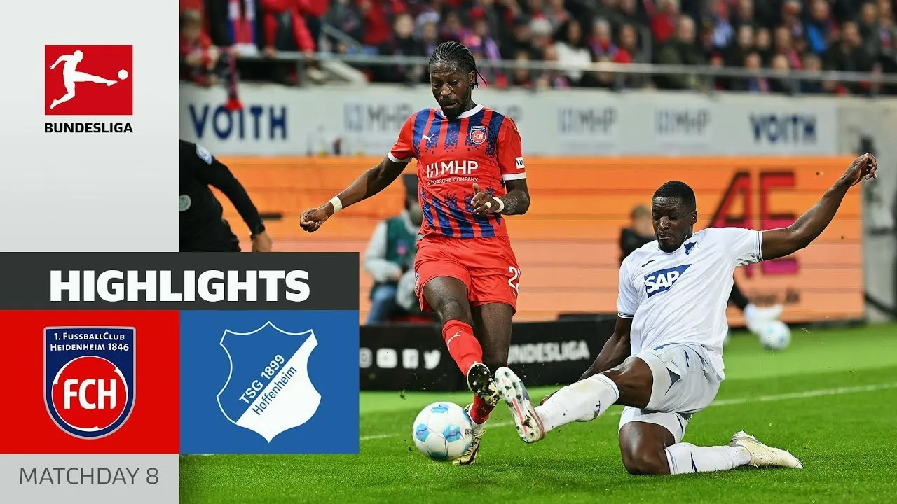 ไฮไลท์ฟุตบอล ไฮน์เดนเฮล์ม เสมอ ฮอฟเฟ่นไฮม์ 0-0 ศึกบุนเดสลีก้าเยอรมัน 2024/25 วันที่ 28 ตุลาคม 2567