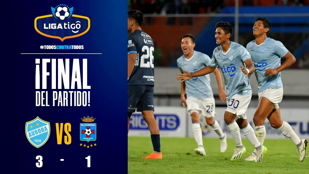 ไฮไลท์ฟุตบอล โบลิเวียลีกาเดอฟุตบอลพร็อม 2023/24 ออโรร่า ชนะ บลูมมิ่ง 3-1 โดยโฮสต์อยู่ยงยืนรั้งเสมอเน้นสามประตูเข้าบลูมมิ่งไม่มีพลิกกลับในวันที่ 24/11/2566