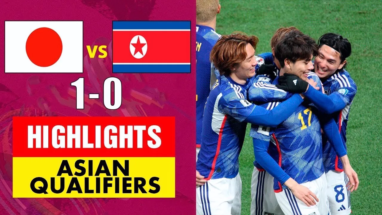 ไฮไลท์ฟุตบอลโลก 2026 รอบคัดเลือก โซนเอเชีย ญี่ปุ่น ชนะ เกาหลีเหนือ 1-0 วันที่ 22 มีนาคม 2567 ทาง dooball69.com