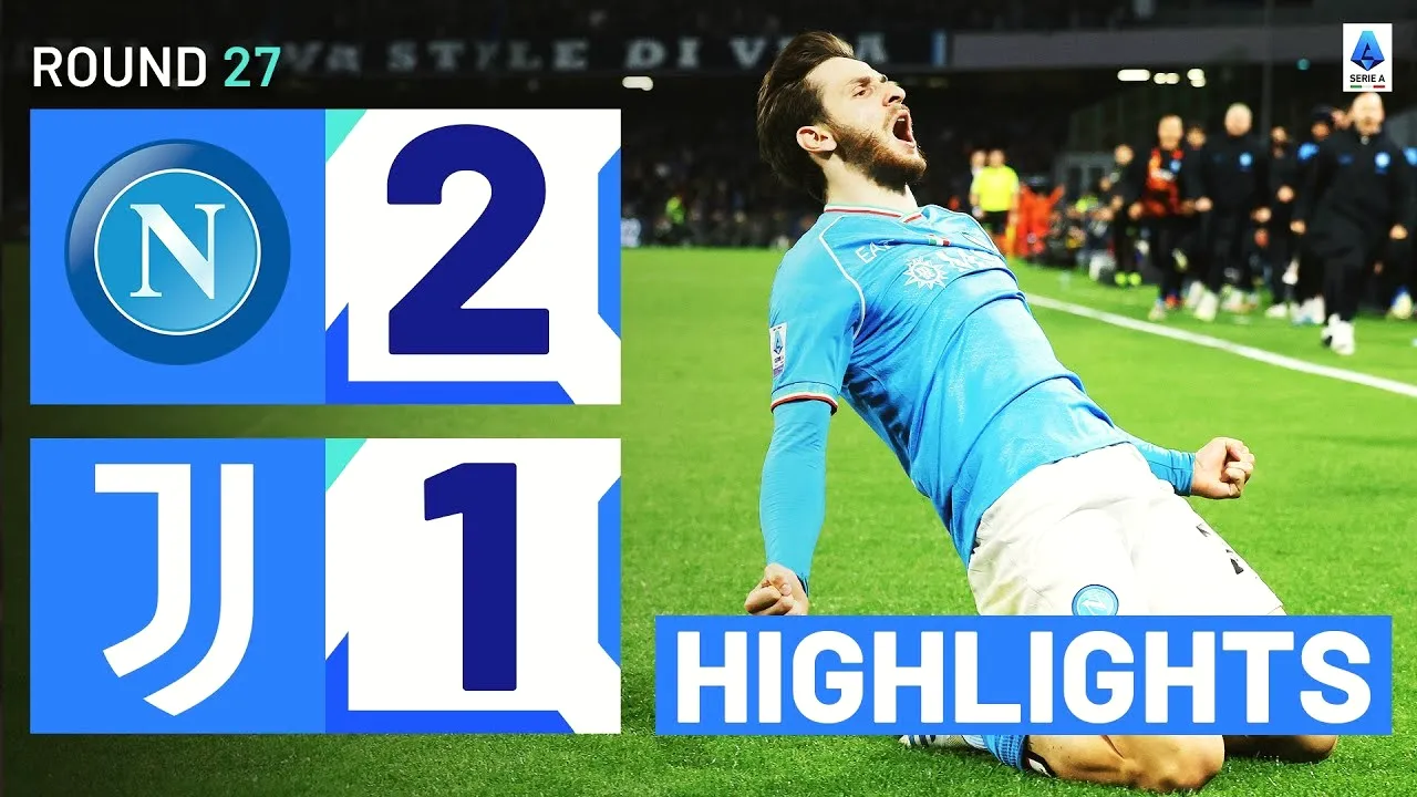 dooball69.com คืนวันที่ 4 มีนาคม 2567 ชมไฮไลท์ฟุตบอลกัลโช่ เซเรียอา อิตาลี นาโปลี เปิดรังเฉือนยูเวนตุส 2-1 ฟันสามแต้มสำคัญ