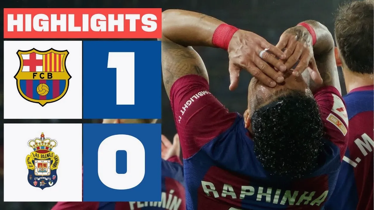 ไฮไลท์ฟุตบอล บาร์เซโลน่า เปิดบ้านเฉือน ลาส พัลมาส 1-0 ในศึกลาลีก้า สเปน วันที่ 31 มีนาคม 2567