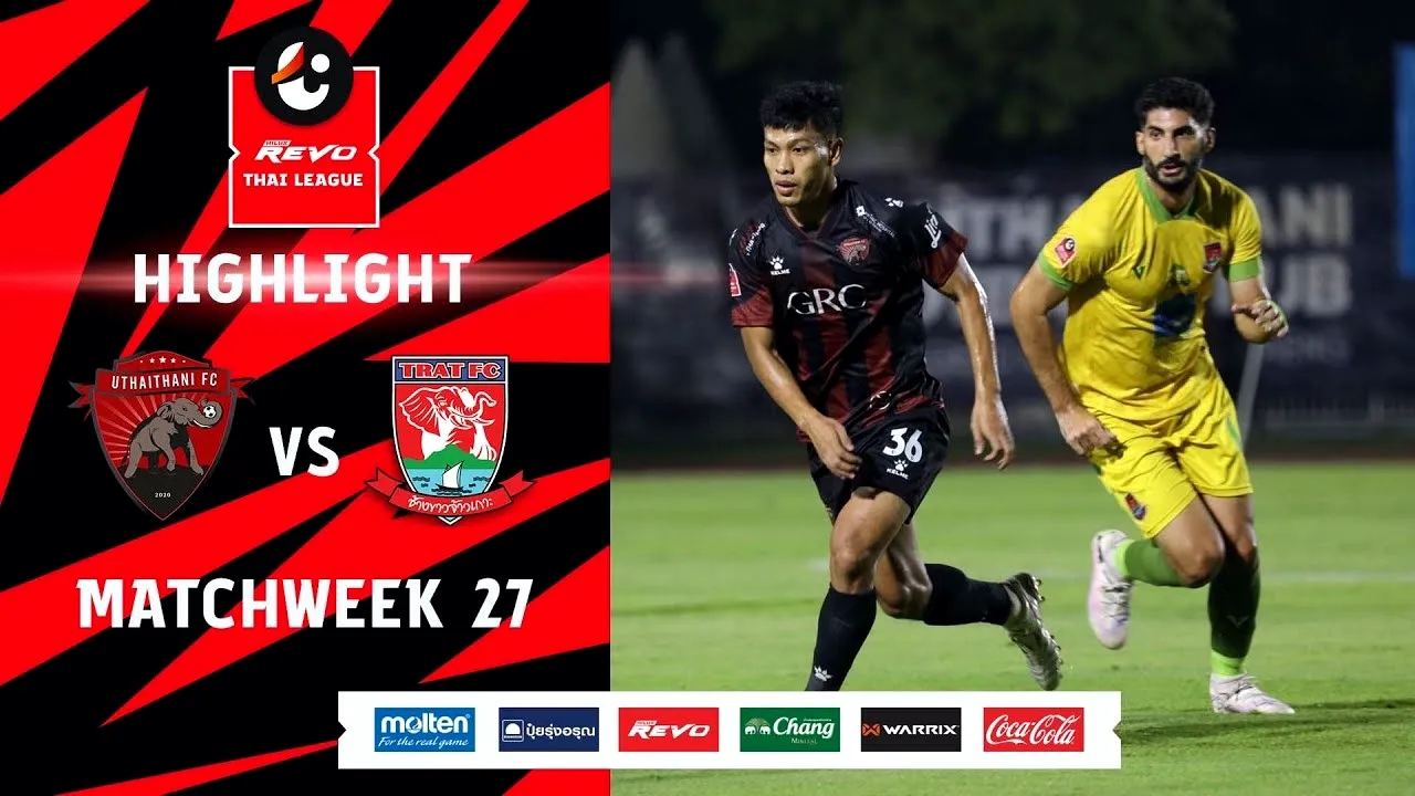04/05/2567 ไฮไลท์บอลไทยลีก อุทัยธานี เอฟซี ถล่ม ตราด เอฟซี 3-1 ในรีโว่ ไทยลีก 2024