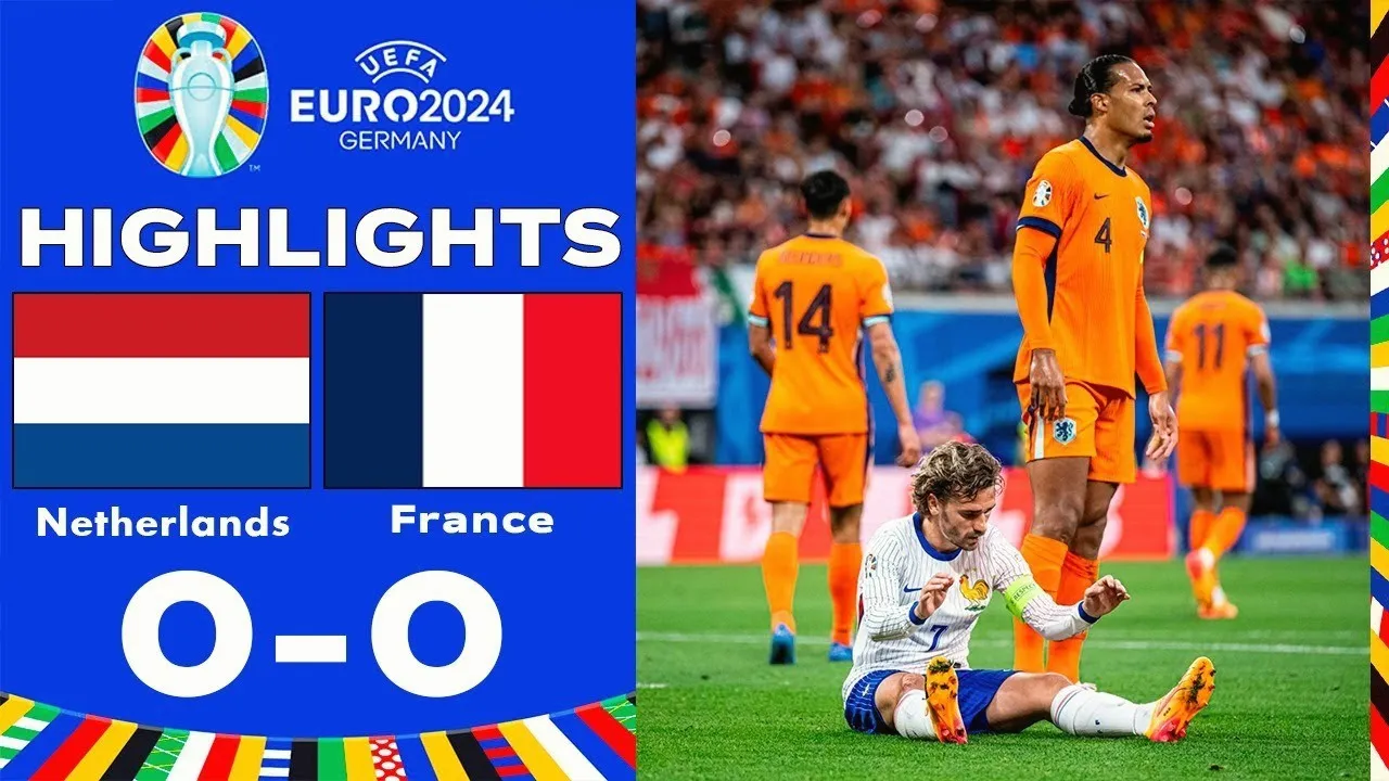 ไฮไลท์ฟุตบอลยูโร 2024 เจอดราม่าสุดมันส์ เนเธอร์แลนด์ 0-0 ฝรั่งเศส 22/06/2567