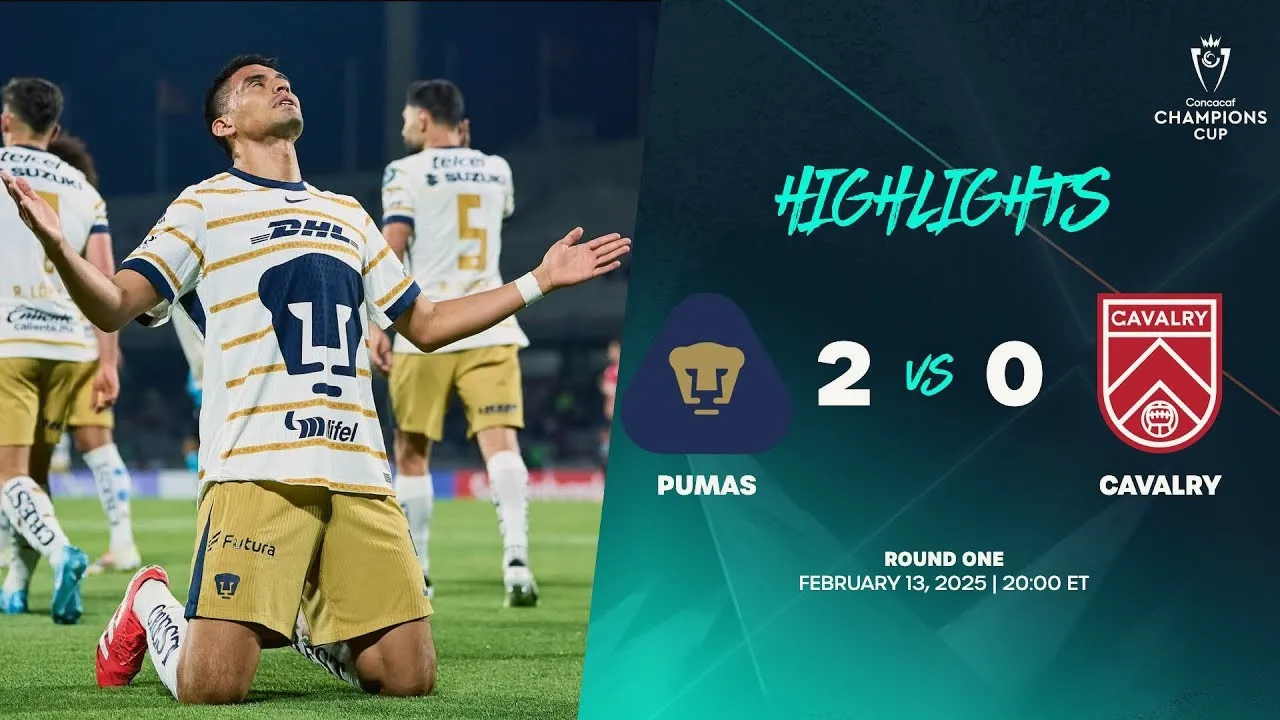 ไฮไลท์ฟุตบอล 14 กุมภาพันธ์ 2568 คอนคาเคฟ แชมเปี้ยนส์ คัพ 2025 พูมาส ยูนัม เชือด คาวัลรี่ เอฟซี 2-0 สกอร์ขาดลุ้นเข้ารอบ