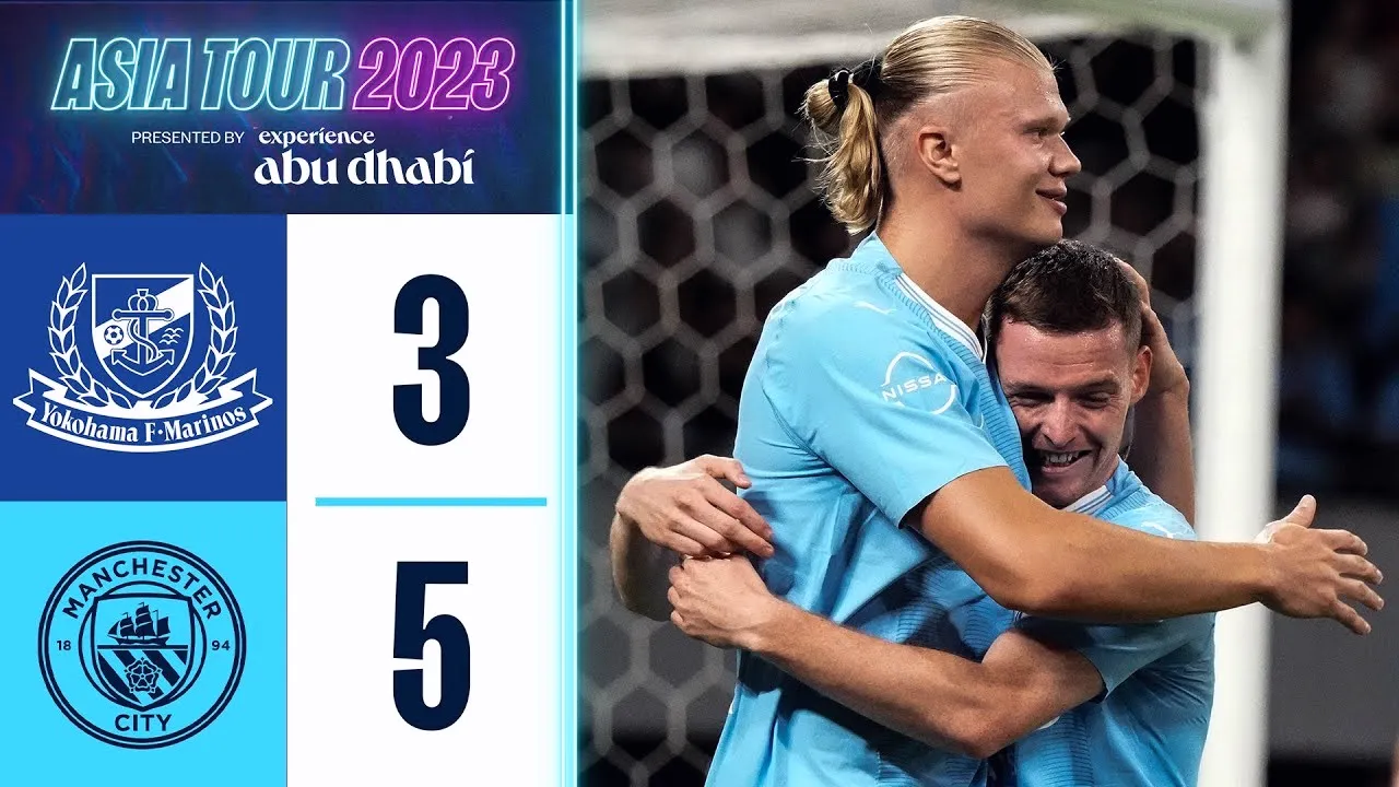 ไฮไลท์ฟุตบอล โยโกฮาม่า เอฟ มารินอส พ่าย แมนเชสเตอร์ ซิตี้ 3-5 กระชับมิตรสโมสร ในเกมอุ่นเครื่องที่เร้าใจ