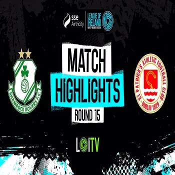 ดูไฮไลท์ฟุตบอล แชมร็อค โรเวอร์ส พลิกชนะ เซนต์ แพตทริคส์ 3-2 ศึกไอร์แลนด์ พรีเมียร์ลีก แบบเดือด
