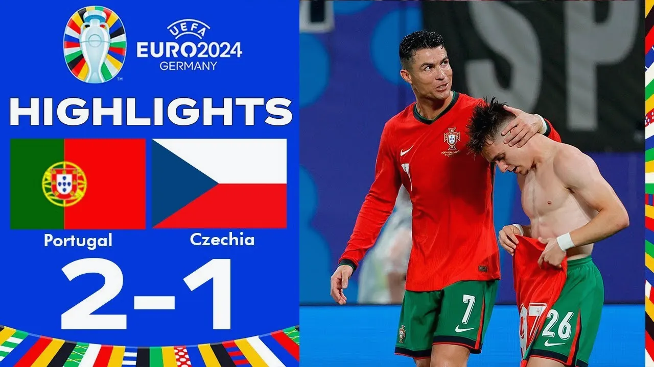 ไฮไลท์บอลยูโร 2024 โปรตุเกสเปิดหัวเฉือนเช็กสุดมันส์ 2-1 ครบประตูโหด 19 มิถุนายน 2567