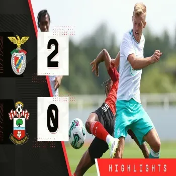 เบนฟิก้าเปิดรังชนะเซาแธมป์ตัน 2-0 ในเกมกระชับมิตรสโมสร พร้อมไฮไลท์มันส์ๆ ที่ dooball69.com