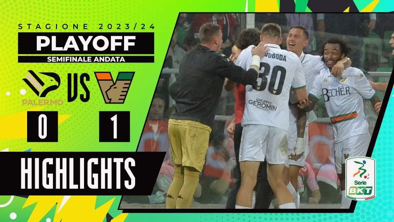 ปาแลร์โม่ พ่าย เวเนเซีย 1-0 ในศึกเซเรียบี อิตาลี เพลย์ออฟเลื่อนชั้น ฤดูกาล 2024 ไฮไลท์วันที่ 21/05/2567
