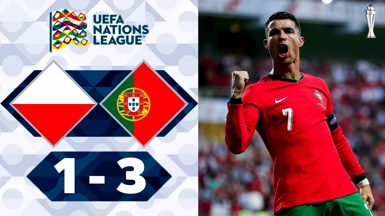 ไฮไลท์ฟุตบอลยูฟ่าเนชั่นส์ลีก 2024 โปรตุเกสบุกชนะโปแลนด์ 3-1 วันที่ 13 ตุลาคม 2567