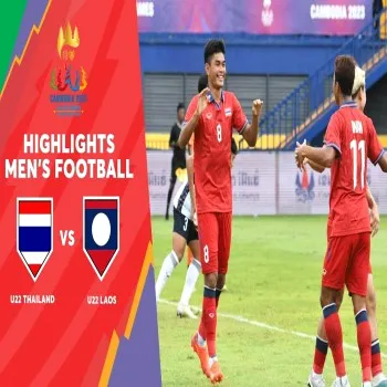 ไฮไลท์ฟุตบอลชาย U22 ซีเกมส์ 2023 ทีมชาติไทยบุกถล่มลาวขาดลอย 4-1 เก็บชัยในศึกซีเกมส์ dooball69.com