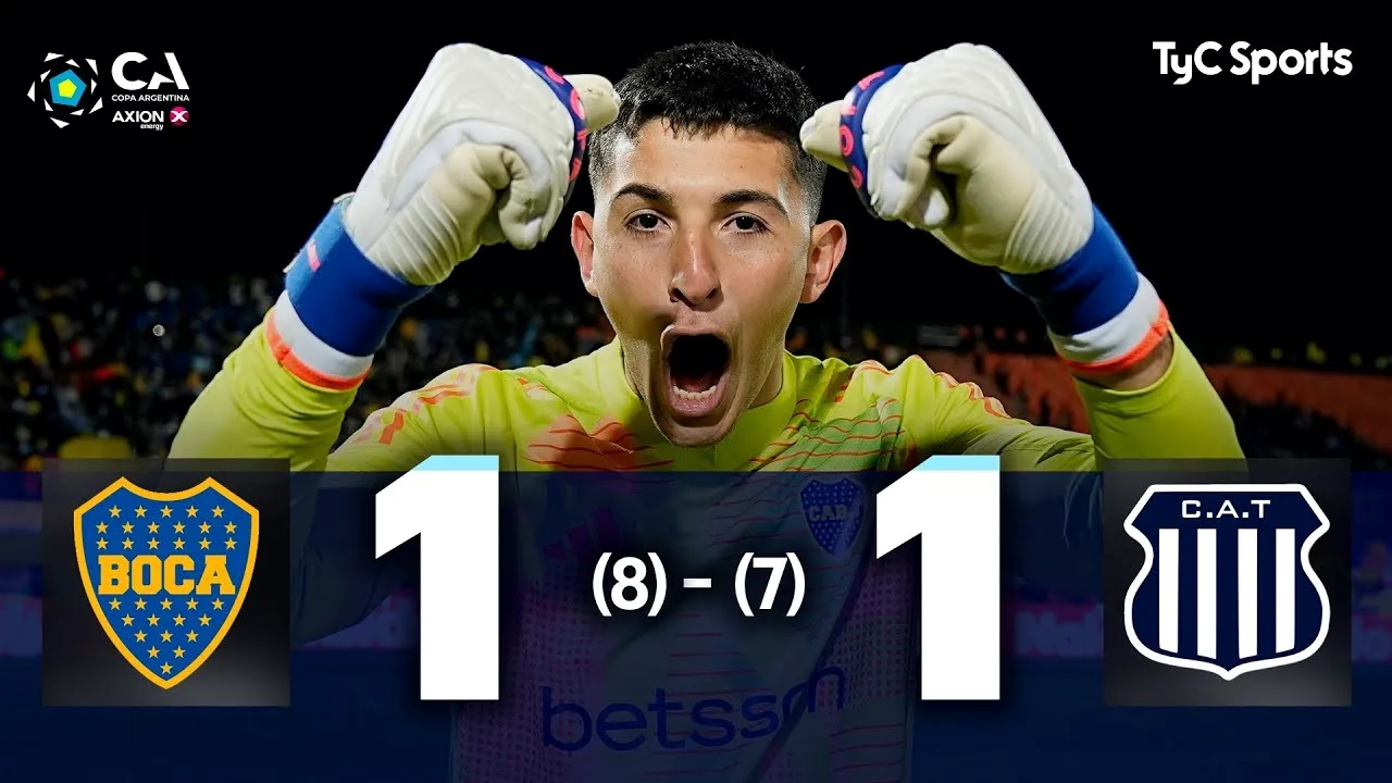 แยกเขี้ยวยิงจุดโทษเดือด! โบค่า จูเนียร์ส เฉือน ทัลเลเรส 8-7 หลังเสมอ 1-1 อาร์เจนติน่า คัพ 08/09/2567