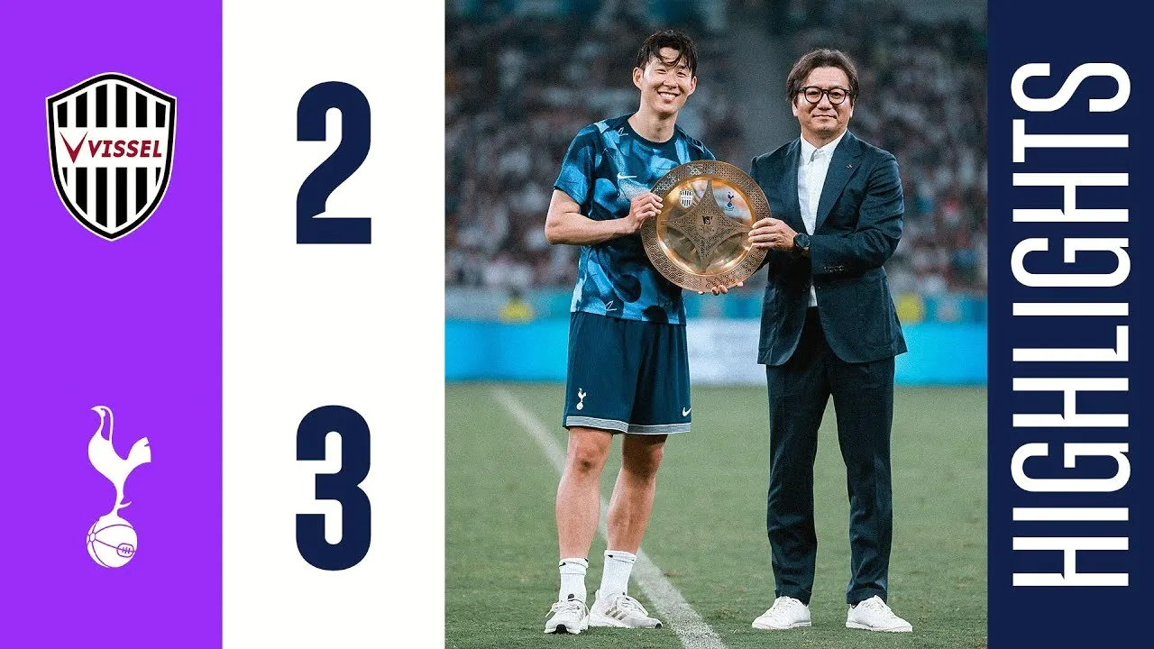 ไฮไลท์ฟุตบอล วิสเซล โกเบ 2-3 ท็อตแน่ม ฮ็อทสเปอร์ส กระชับมิตรสโมสร 2024 วันที่ 28 กรกฎาคม 2567
