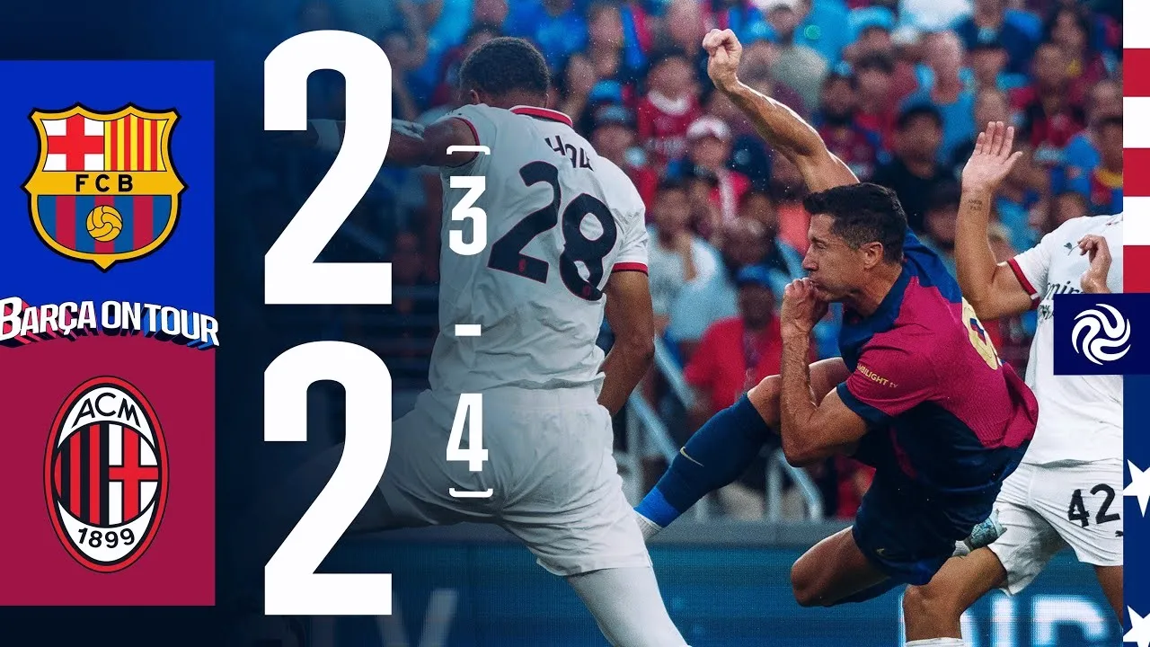 77 ปีที่รอคอย! บาร์เซโลน่า เปิดบ้านเฉือนเสมอ เอซี มิลาน 2-2 ศึกกระชับมิตรสโมสร 2024 07/08/2567 dooball69.com