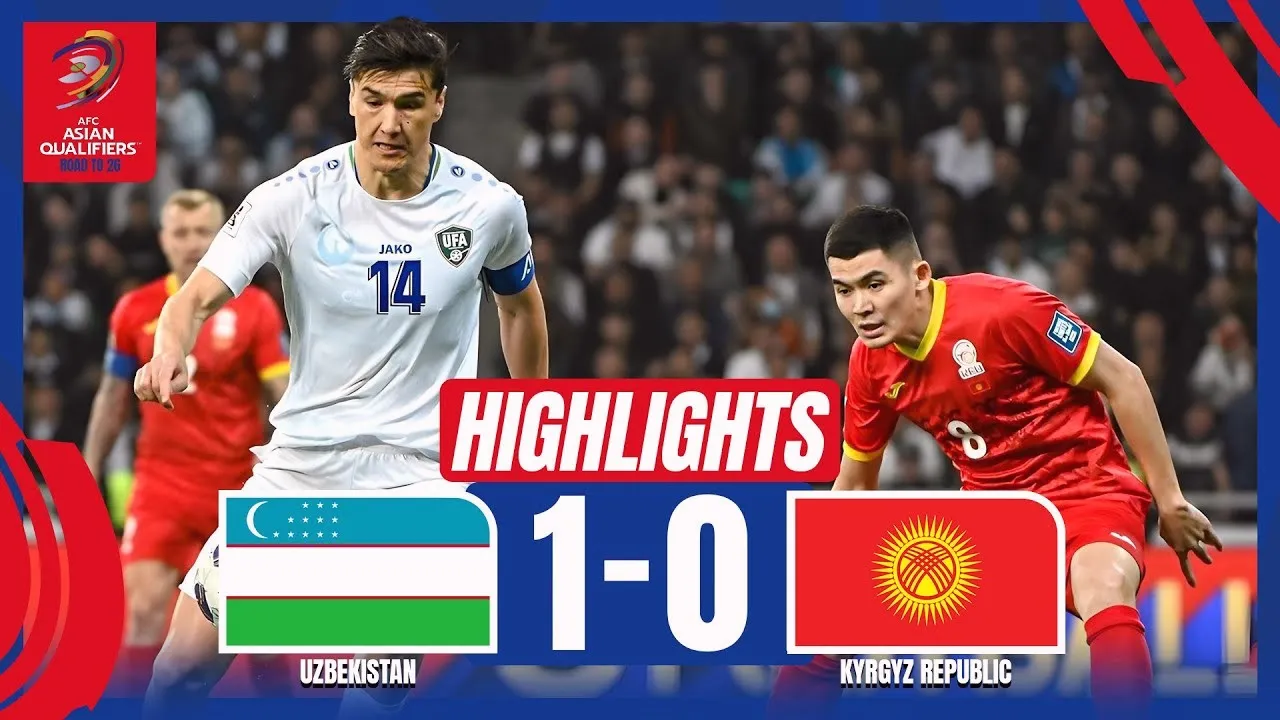 ไฮไลท์อุซเบกิสถานเฉือนคีร์กีซสถาน 1-0 จับตาเกมฟุตบอลโลกรอบคัดเลือกโซนเอเชีย 21/03/2568