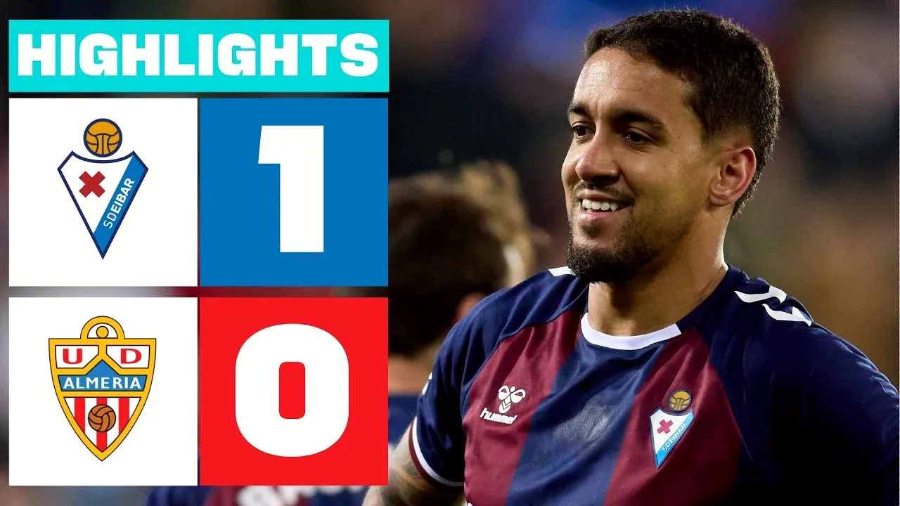 ไฮไลท์ฟุตบอล ลีกาอเดลันเต้ สเปน ศึกหนัก เออิบาร์ 1-0 อัลเมเรีย วันเสาร์ที่ 8 มีนาคม 2568 หรือ 08/03/2568