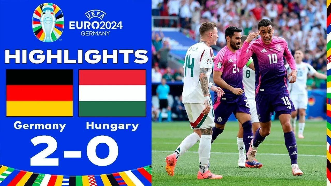 ไฮไลท์ฟุตบอลยูโร 2024 เยอรมันชนะฮังการี่ 2-0 เกมสุดมัน 20 มิถุนายน 2567 ดูอัปเดตผลบอลสดที่นี่ dooball69.com