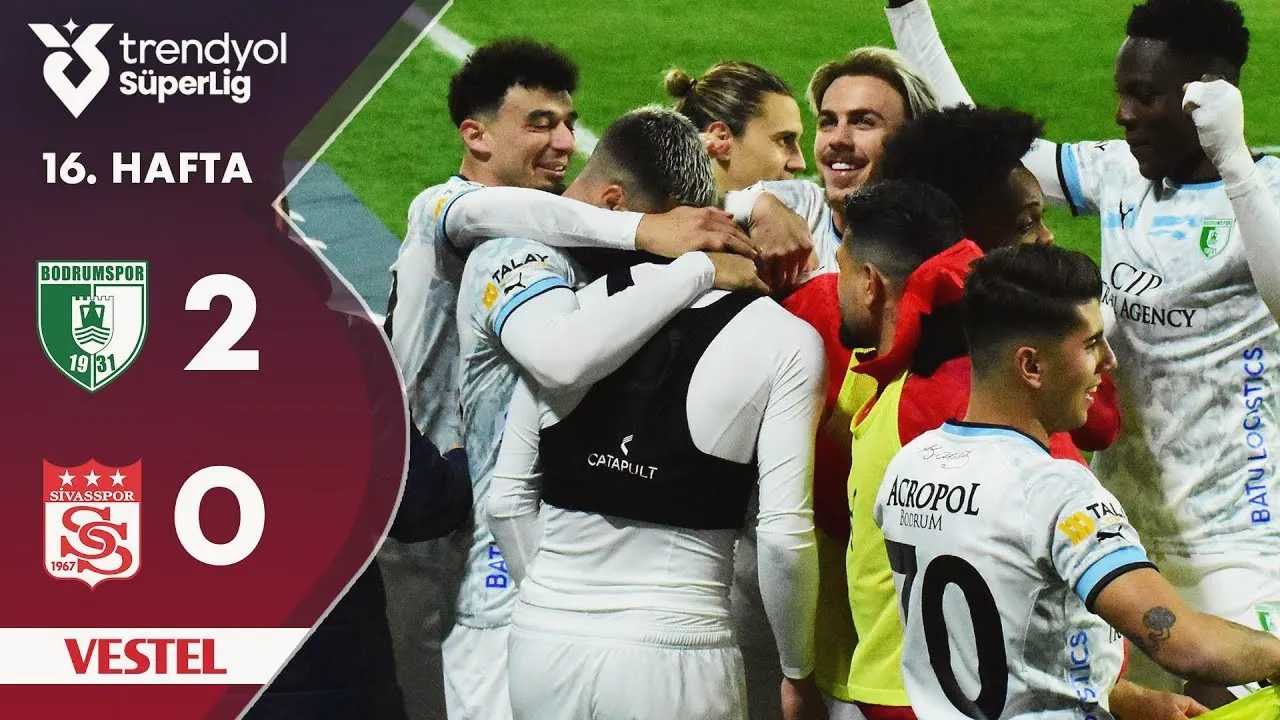 ไฮไลท์ฟุตบอลตุรกี ซุปเปอร์ลีก 2024 โบดรุมสปอร์เปิดบ้านชนะชีวาสสปอร์ 2-0 วันที่ 14 ธันวาคม 2567