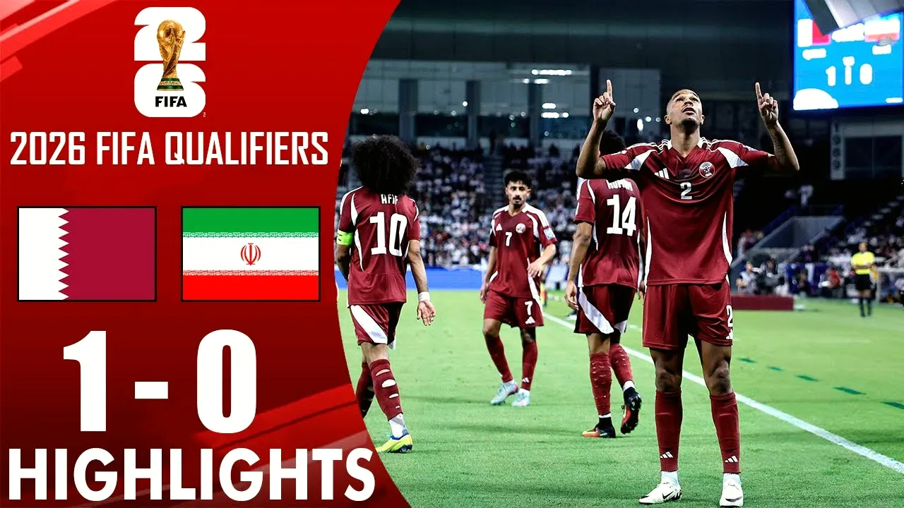 ไฮไลท์ฟุตบอลโลก 2026 รอบคัดเลือก โซนเอเชีย กาตาร์ เฉือน อิหร่าน 1-0 เกมเดือด 06/06/2568 dooball69.com