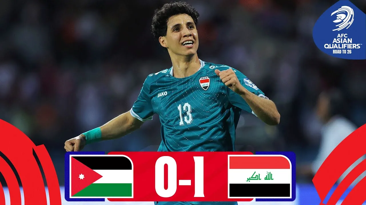 ไฮไลท์บอล จอร์แดน 0-1 อิรัก ฟุตบอลโลกรอบคัดเลือก โซนเอเชีย 2025 วันที่ 11 มิถุนายน 2568