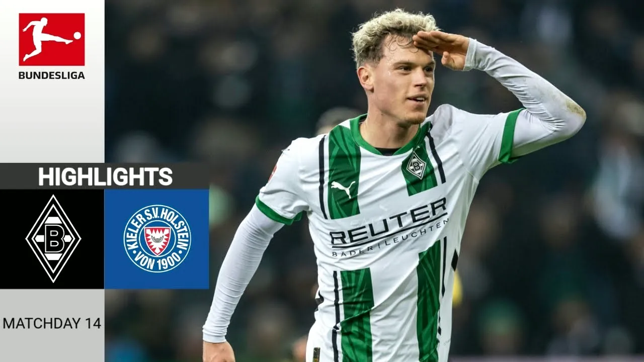 ไฮไลท์ฟุตบอล มึนเช่นกลัดบัค ถล่ม โฮลสไตน์ คีล 4-1 ศึกบุนเดสลีก้า เยอรมัน ฤดูกาล 2024 วันที่ 15 ธันวาคม 2567