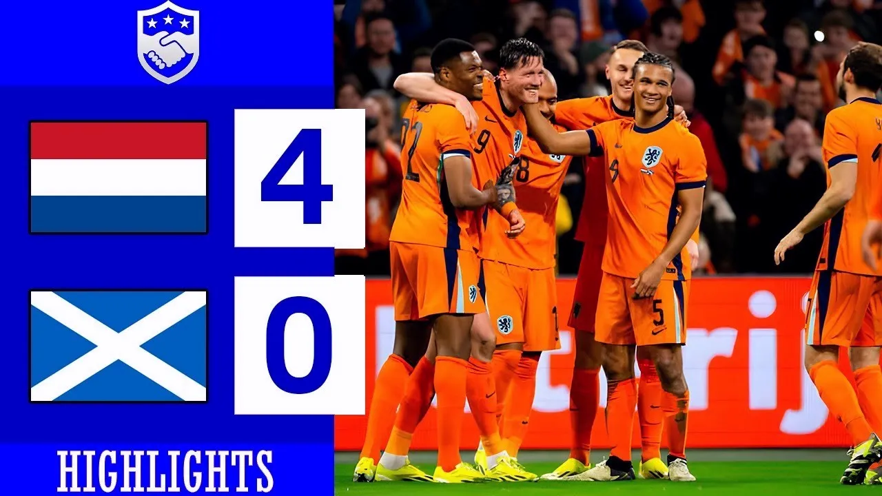 ดูย้อนหลังไฮไลท์ฟุตบอลเมื่อ 23/03/2567 เนเธอร์แลนด์ถล่มสกอตแลนด์ 4-0 ในศึกกระชับมิตรทีมชาติ 2024