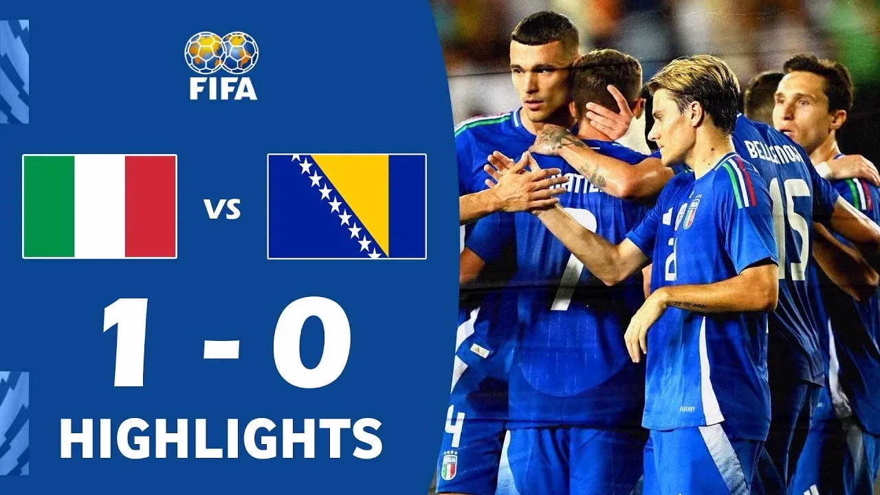 ไฮไลท์ฟุตบอล 10/06/2567 อิตาลีเฉือนบอสเนีย 1-0 ศึกกระชับมิตรทีมชาติ 2024 สุดมัน