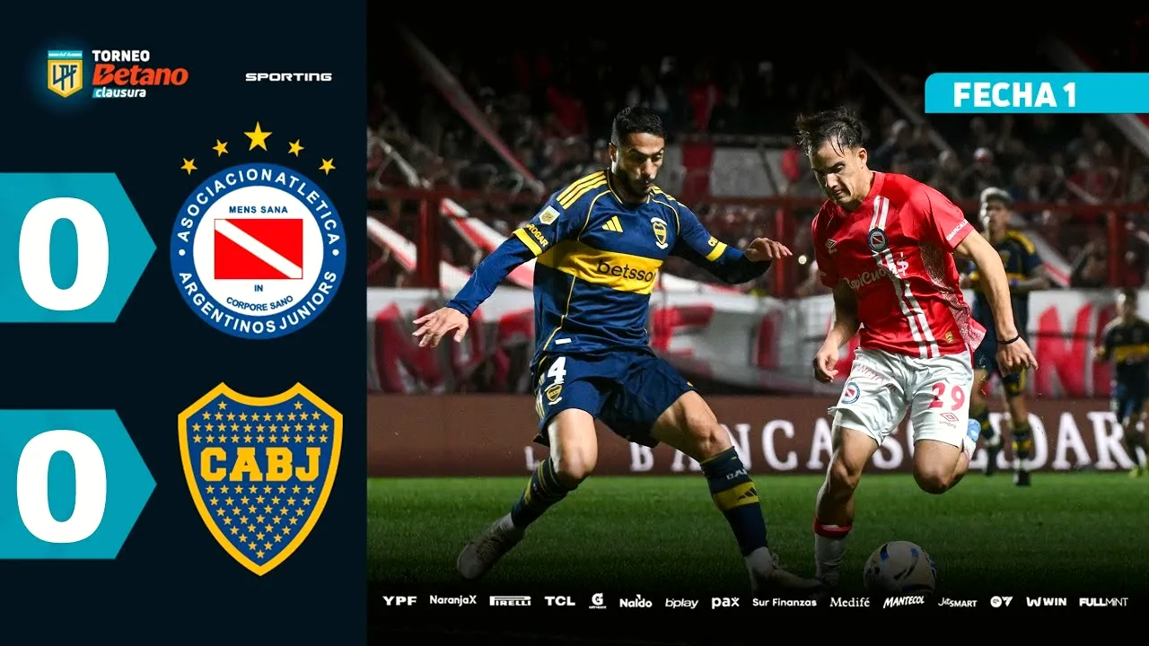ดุเดือดไร้สกอร์! อาร์เจนติโนส จูเนียร์ส เสมอ โบคา จูเนียร์ส 0-0 ศึกอาร์เจนติน่าพรีเมียร์ดิวิชั่น 2025 วันที่ 14/07/2568