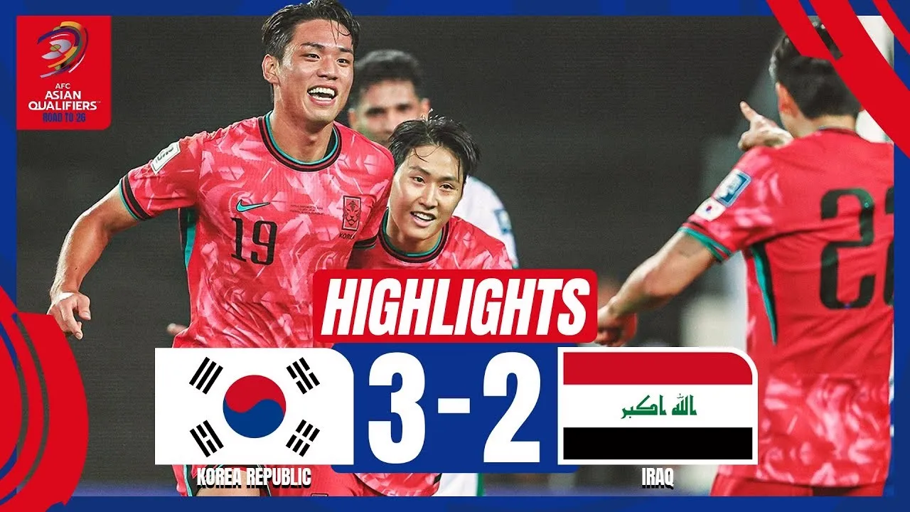 dooball69.com 16/10/2567 ไฮไลท์ เกาหลีใต้ พลิกชนะ อิรัก 3-2 ศึกฟุตบอลโลก รอบคัดเลือก โซนเอเชีย 2024 สุดมัน