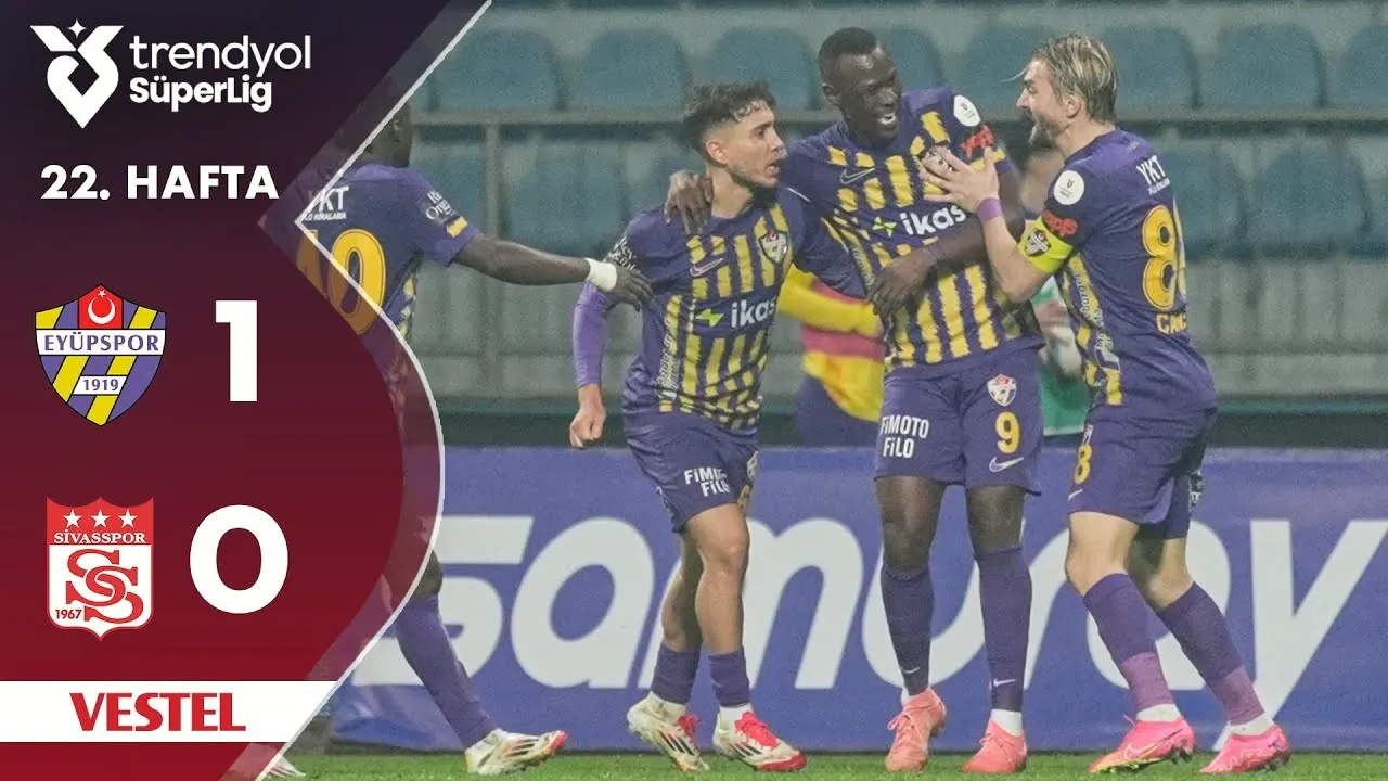 ไฮไลท์ฟุตบอลตุรกี ซุปเปอร์ลีก 2025 อียูบสปอร์ เฉือน ชีวาสสปอร์ 1-0 วันที่ 1 กุมภาพันธ์ 2568