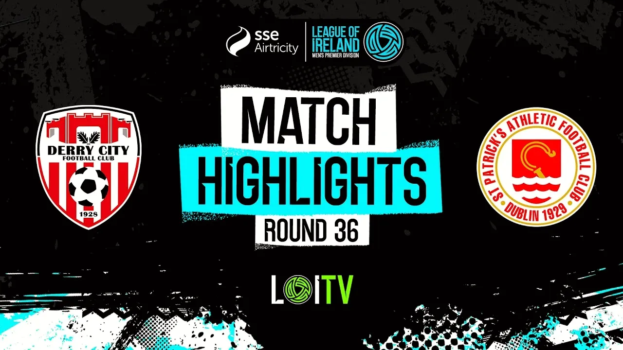 ไฮไลท์ฟุตบอลเดอร์รี่ ซิตี้ ถล่มเซนต์ แพตทริคส์ 3-0 ศึกไอร์แลนด์ พรีเมียร์ลีก 04/11/2566