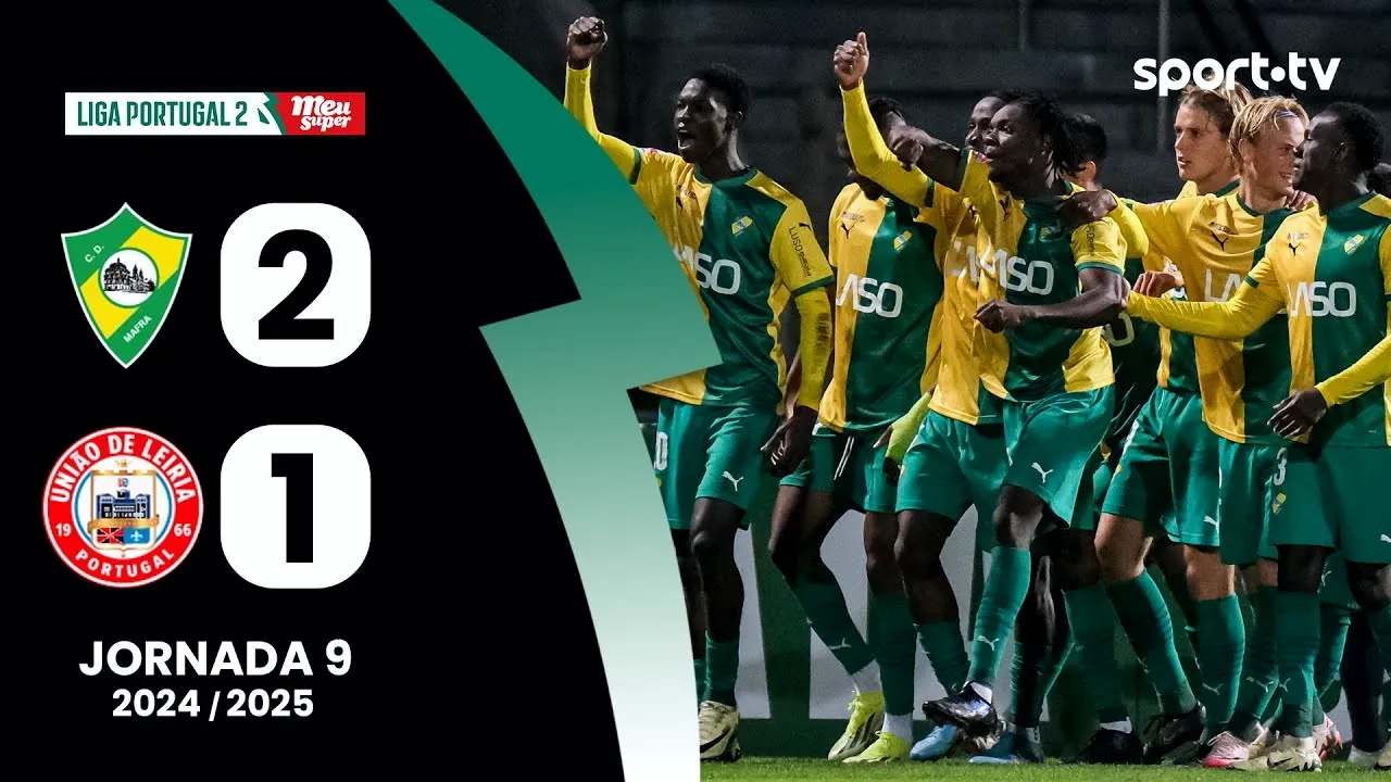 ไฮไลท์ฟุตบอล ซีดี มาฟรา ชนะ อูเนียว ไลเรีย 2-1 ในเกมโปรตุเกส ดิวิชั่น2 ประจำวันที่ 29/10/2567