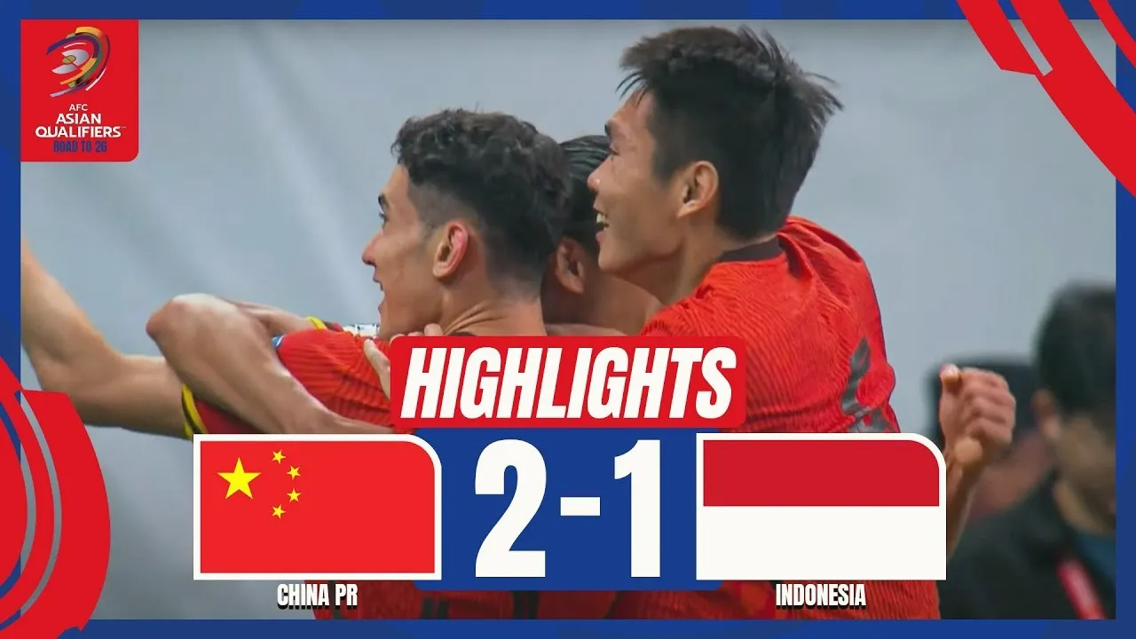 ไฮไลท์บอลเดือด จีนพลิกแซงอินโดนีเซีย 2-1 ศึกฟุตบอลโลก รอบคัดเลือก โซนเอเชีย วันที่ 16 ตุลาคม 2567