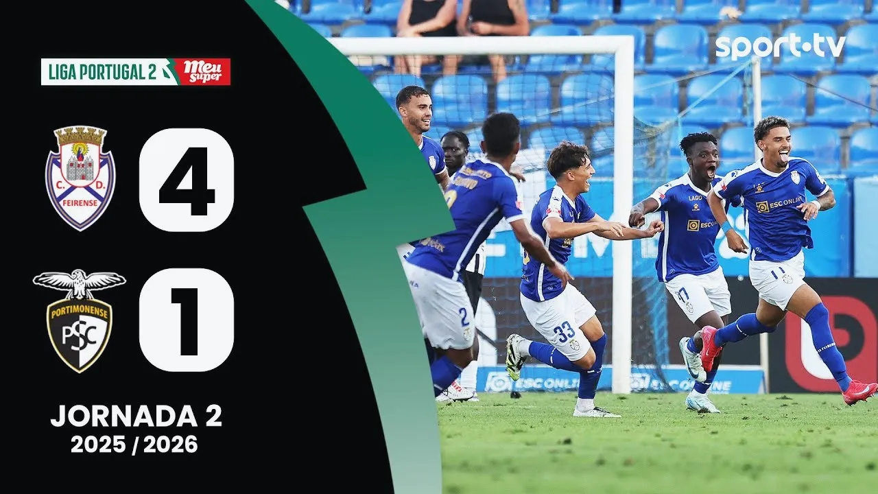 ไฮไลท์ฟุตบอล เฟยเรนเซ่ ถล่ม ปอร์ติโมเนนเซ่ ขาด 4-1 โปรตุเกส ดิวิชั่น2 2025/16/08/2568