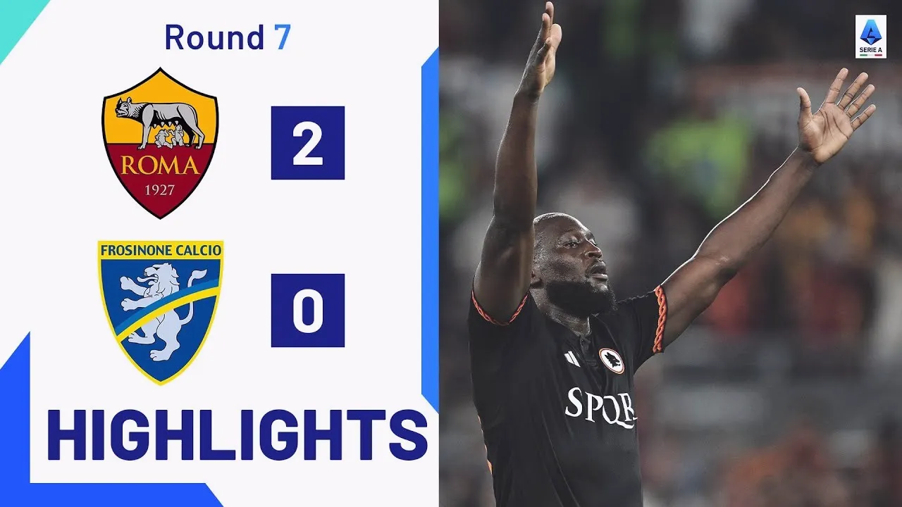 ไฮไลท์ฟุตบอล เอเอส โรม่า เปิดบ้านเชือดโฟรซิโนเน่ 2-0 ศึกกัลโช่ เซเรียอา อิตาลี 2023 วันที่ 02/10/2566