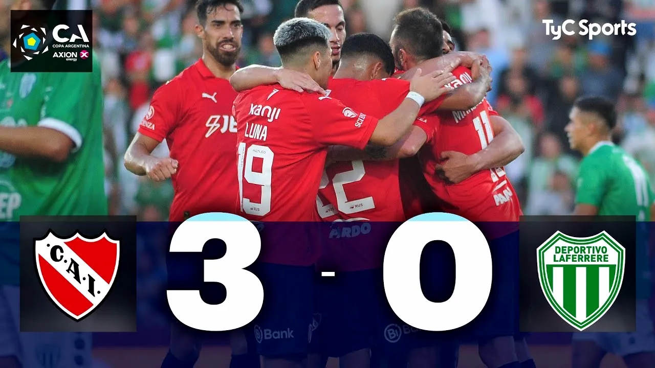 ไฮไลท์ฟุตบอล อาร์เจนติน่า คัพ 2024 อินดิเพนเดนเต้ ถล่ม เดปอร์ติโว ลาเฟร์เรเร่ 3-0 วันที่ 23/03/2567