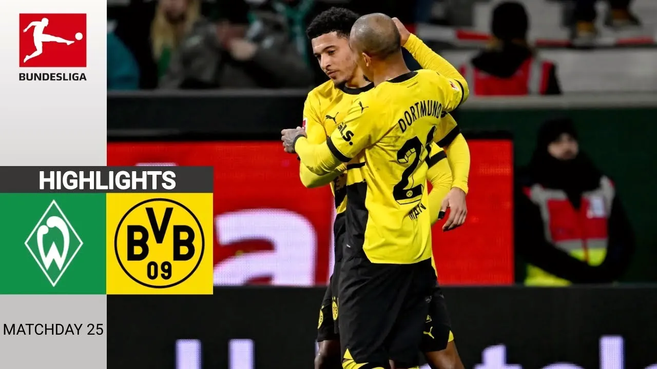 ไฮไลท์ฟุตบอล แวร์เดอร์ เบรเมน 1-2 โบรุสเซีย ดอร์ทมุนด์ บุนเดสลีก้า เยอรมัน วันที่ 10 มีนาคม 2567
