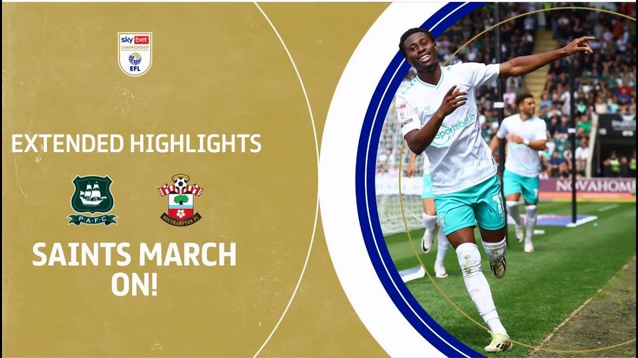 โดดเด่นเซาแธมป์ตันบุกชนะพลีมัธ อาร์ไกล์ 2-1 เดอะแชมป์เปี้ยนชิพอังกฤษดุเดือด จัดโดย dooball69.com
