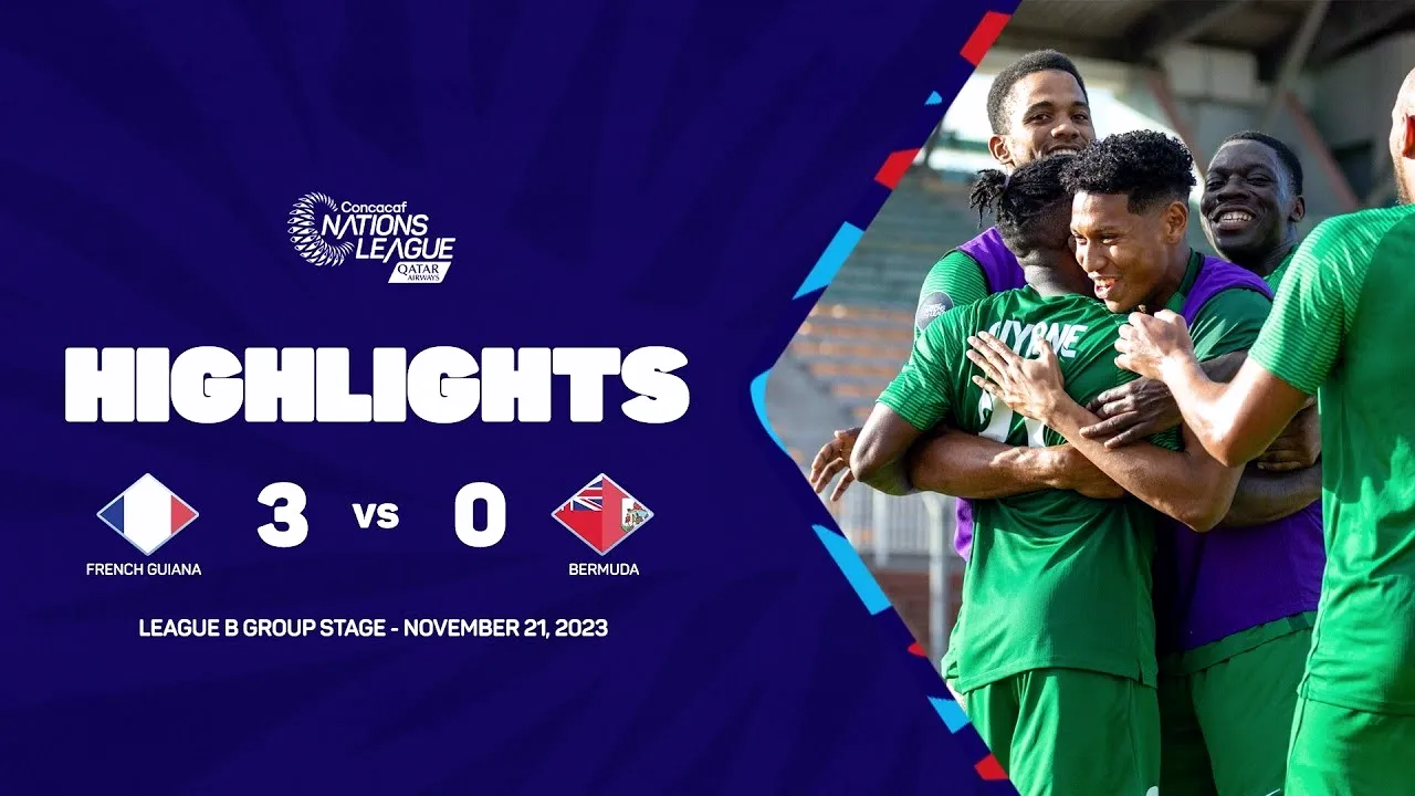 dooball69.com พาไปชมไฮไลท์คอนคาเคฟ เนชั่นลีก 2023 เฟรนช์เกียนาถล่มเบอร์มิวดา 3-0 ศึกวันพุธ 22 พฤศจิกายน 2566