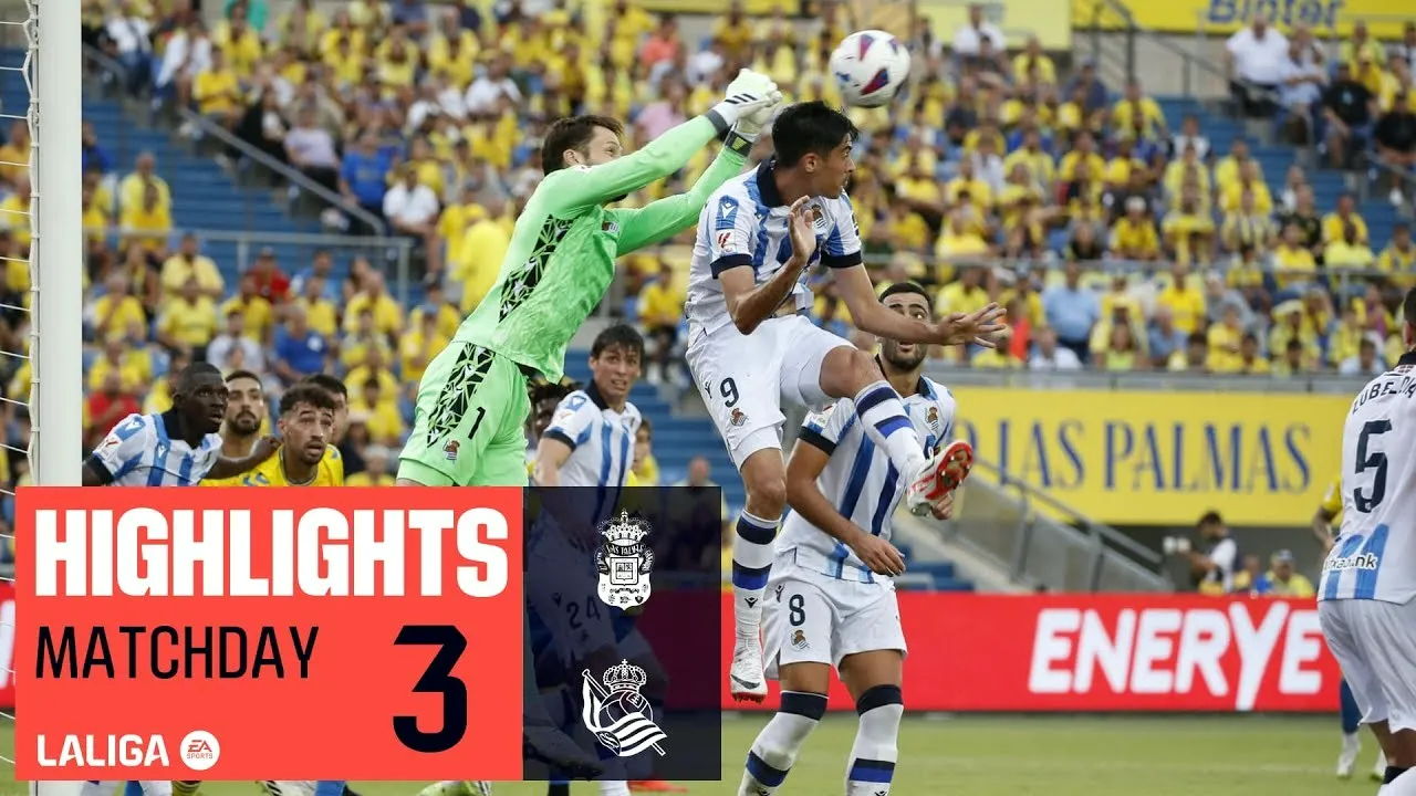 ไฮไลท์ฟุตบอลลาลีก้า สเปน ลาส พัลมาส เสมอ เรอัล โซเซียดาด 0-0 เกมไร้สกอร์แนวรับเหนือชั้น dooball69.com