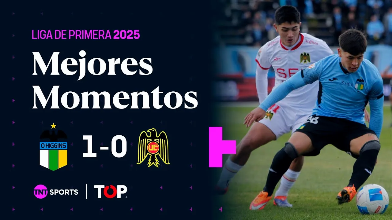 ไฮไลท์ฟุตบอล โอ ฮิกกิ้นส์ เชือด ยูเนี่ยน เอสปาโนล่า 1-0 ศึกชิลี พรีเมร่า ดิวิชั่น ฤดูกาล 2025 ประจำวันที่ 16 มิถุนายน 2568